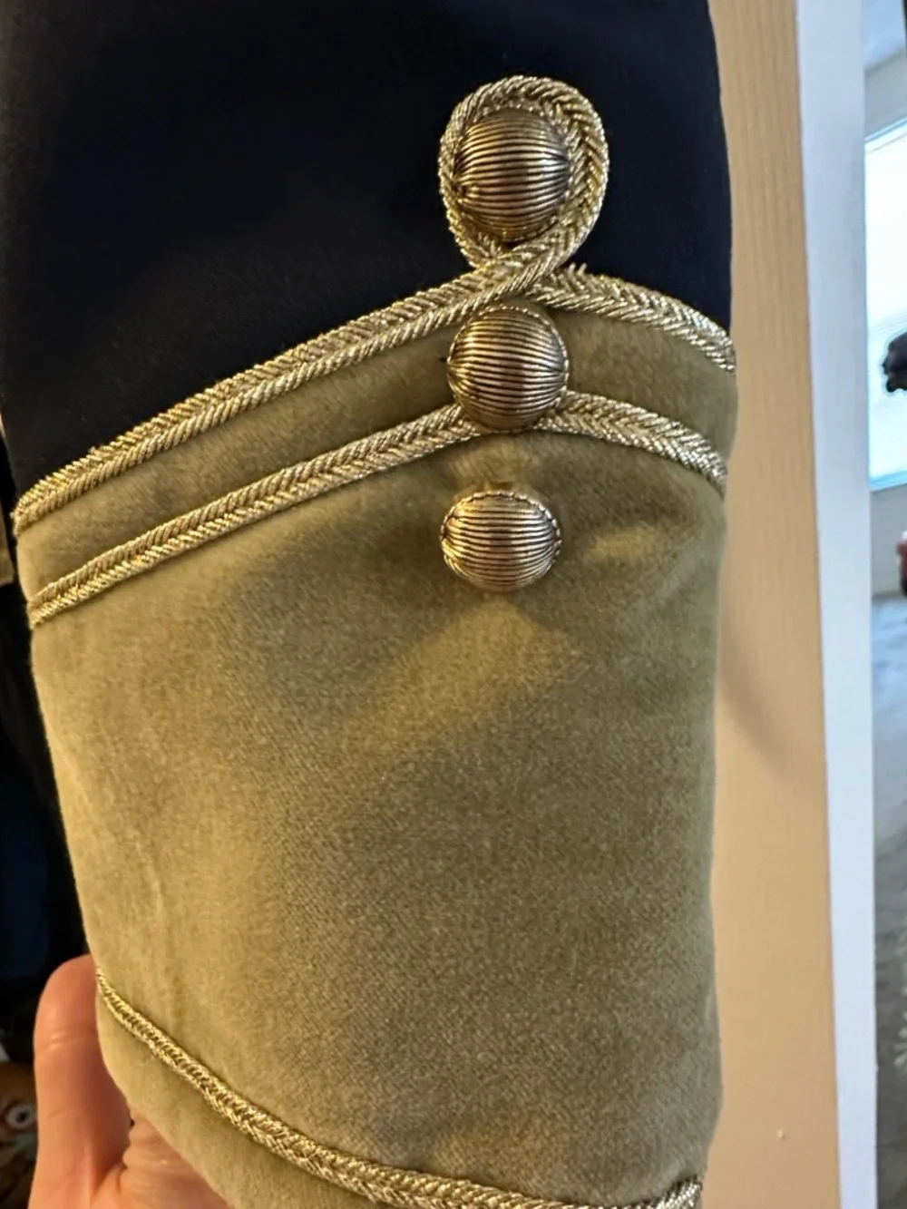 Zara limited edition Black Military-Style Blazer with Gold Trim. - Picture 7 of 12